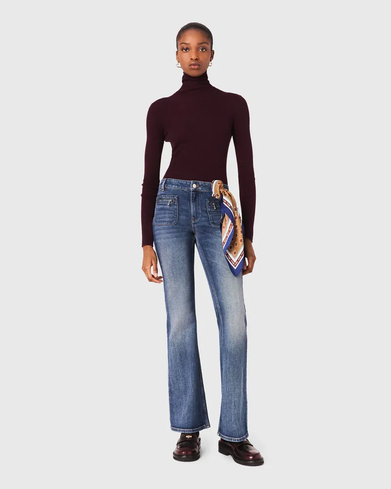 Maje Bootcut-jeans Mit Ziptaschen - Blau Blau