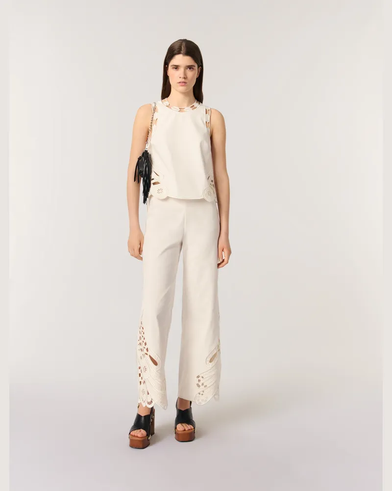 Maje Besticktes Tanktop - Ecru Ecru
