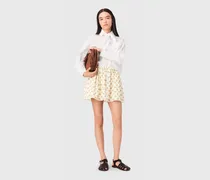 Gemusterter Rock Mit Zackenlitze - Jaune Petites Fleurs Print