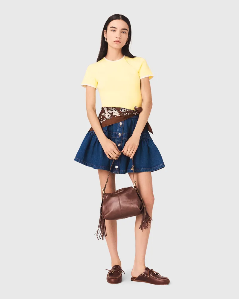 Maje Pulli Mit Rundem Rückenausschnitt - Gelb Blassgelb