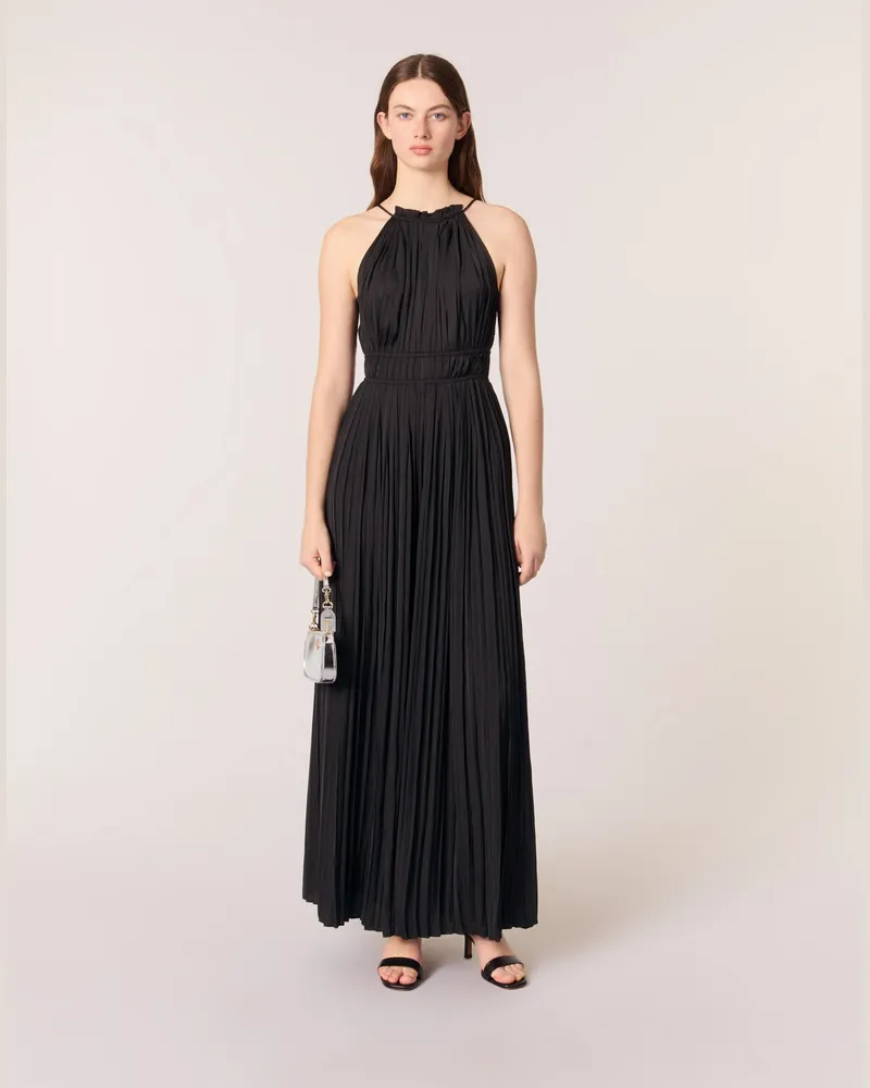 Maje Plissierter Hosenoverall - Schwarz Schwarz