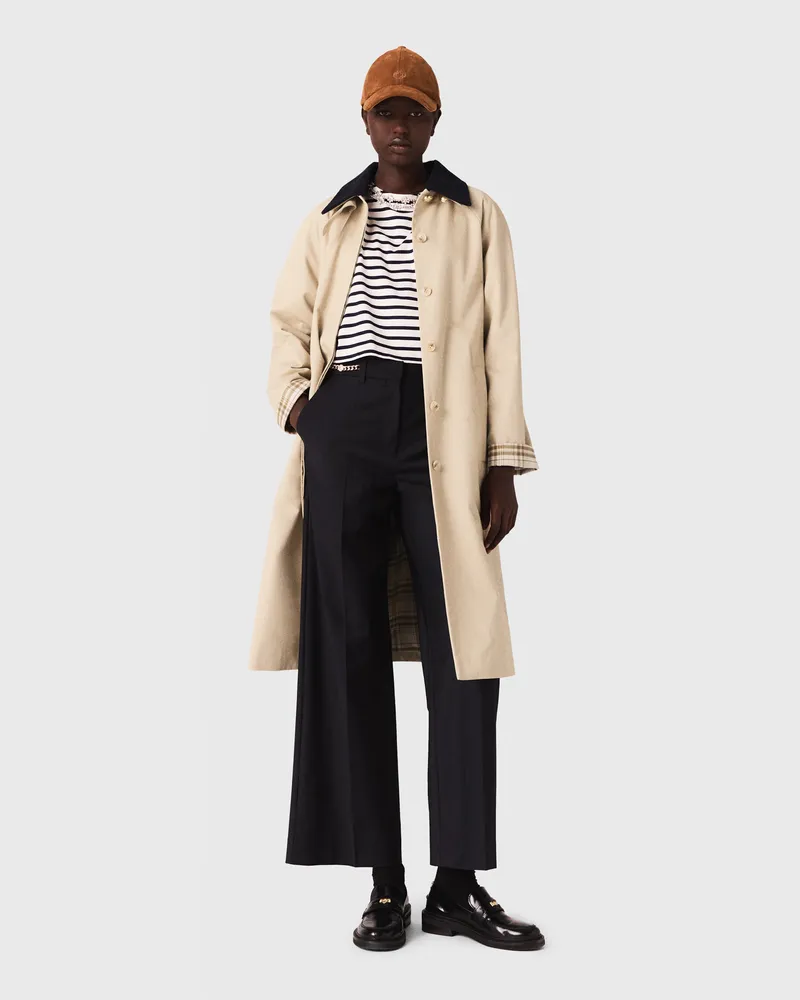 Maje Trenchcoat Mit Kontrastärmeln - Beige Beige