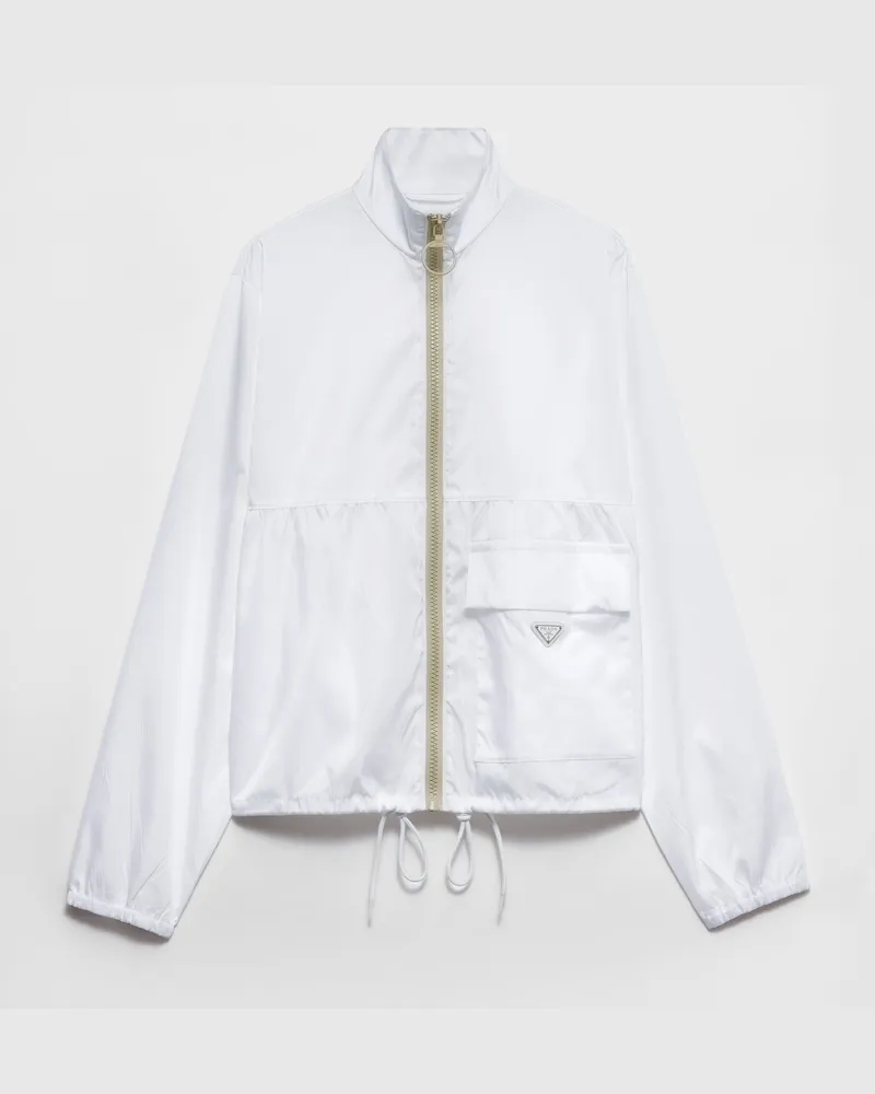 Prada Blousonjacke aus Re-Nylon Weiss
