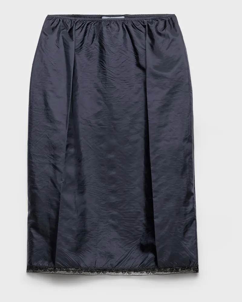 Prada Bleistiftrock aus Light Re-Nylon Königsblau