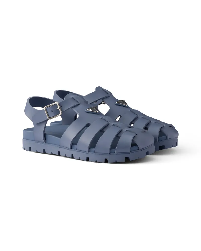 Prada Fischersandalen Aus Gummi, Herren, Aviation/blau, Größe 11 Aviation