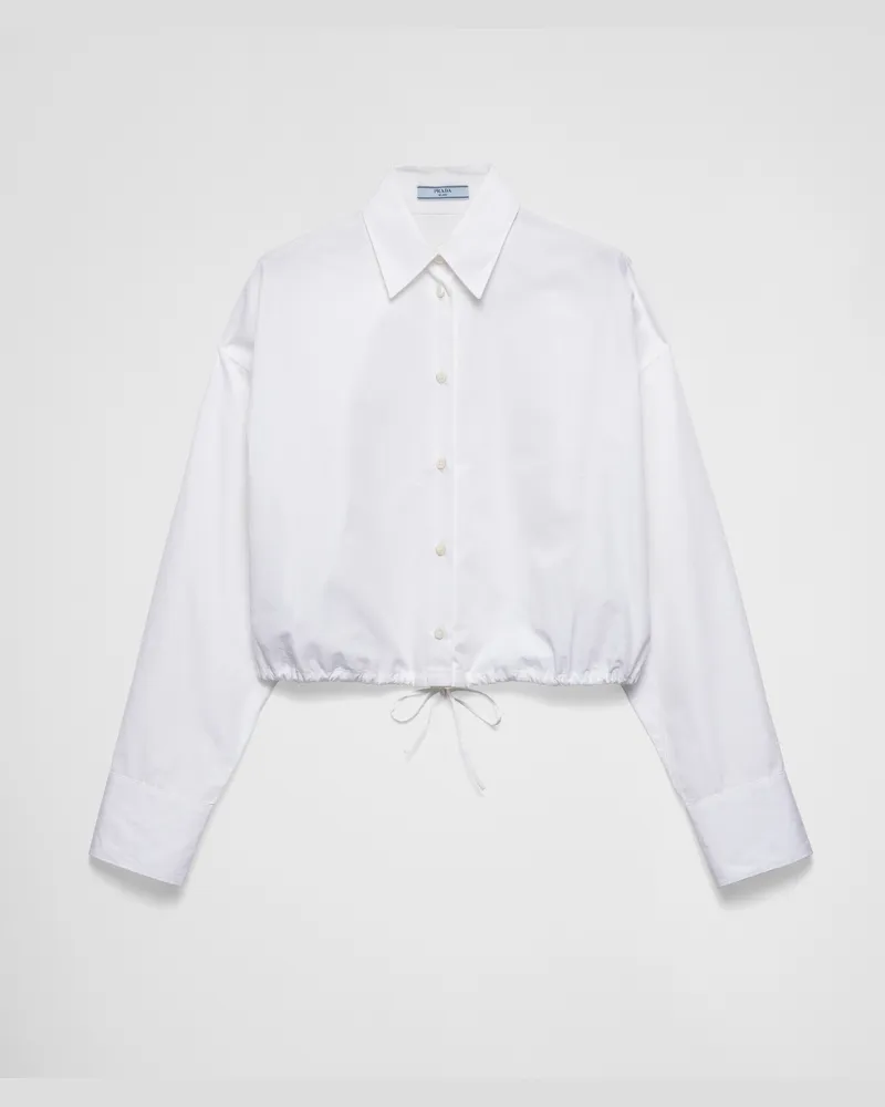 Prada Hemd aus Popeline Weiss