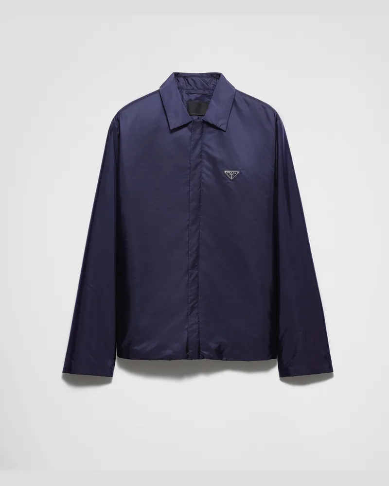 Prada Hemd aus Re-Nylon Blau