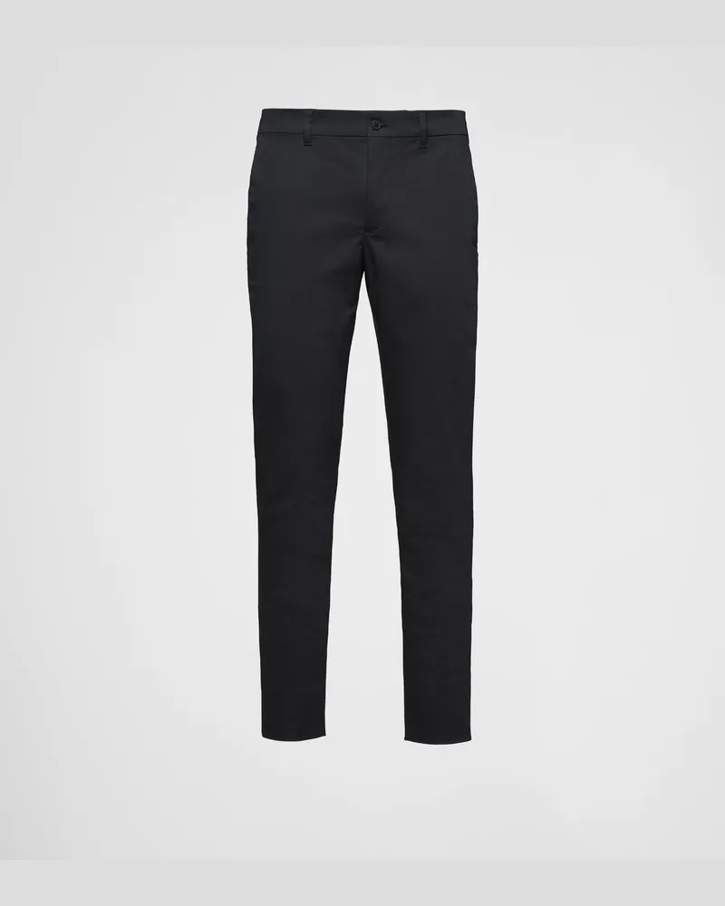Prada Hose aus Stretch-Funktionsgewebe Schwarz
