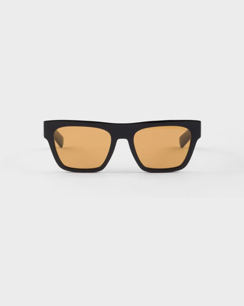 Prada Sonnenbrille mit  Logo Honigfarbene