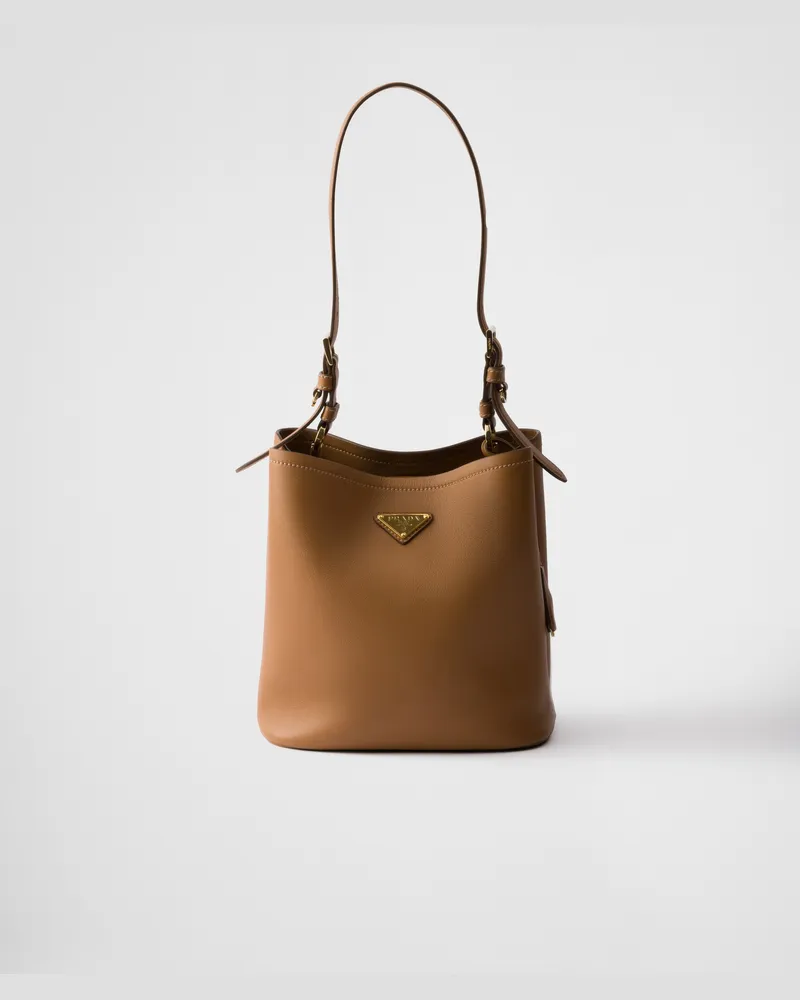 Prada Mittelgroße Tasche aus Leder Karamell
