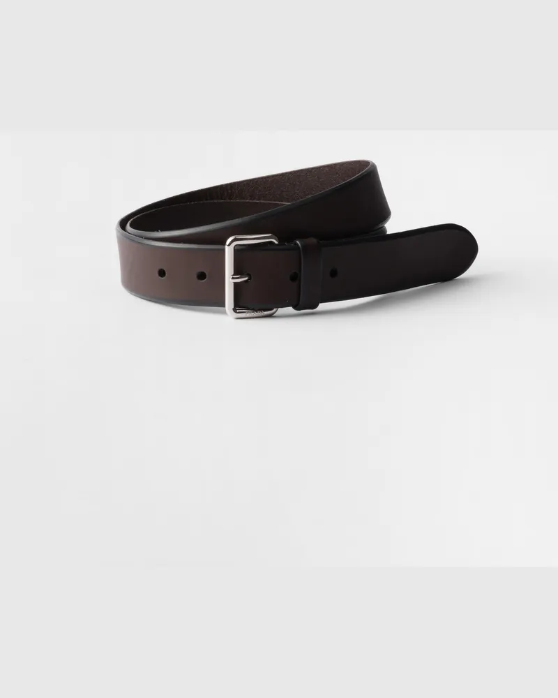 Prada Ledergürtel Kaffeebraun