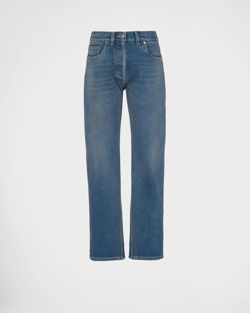 Prada Five-Pocket-Jeans aus Organic Denim Mittelblau