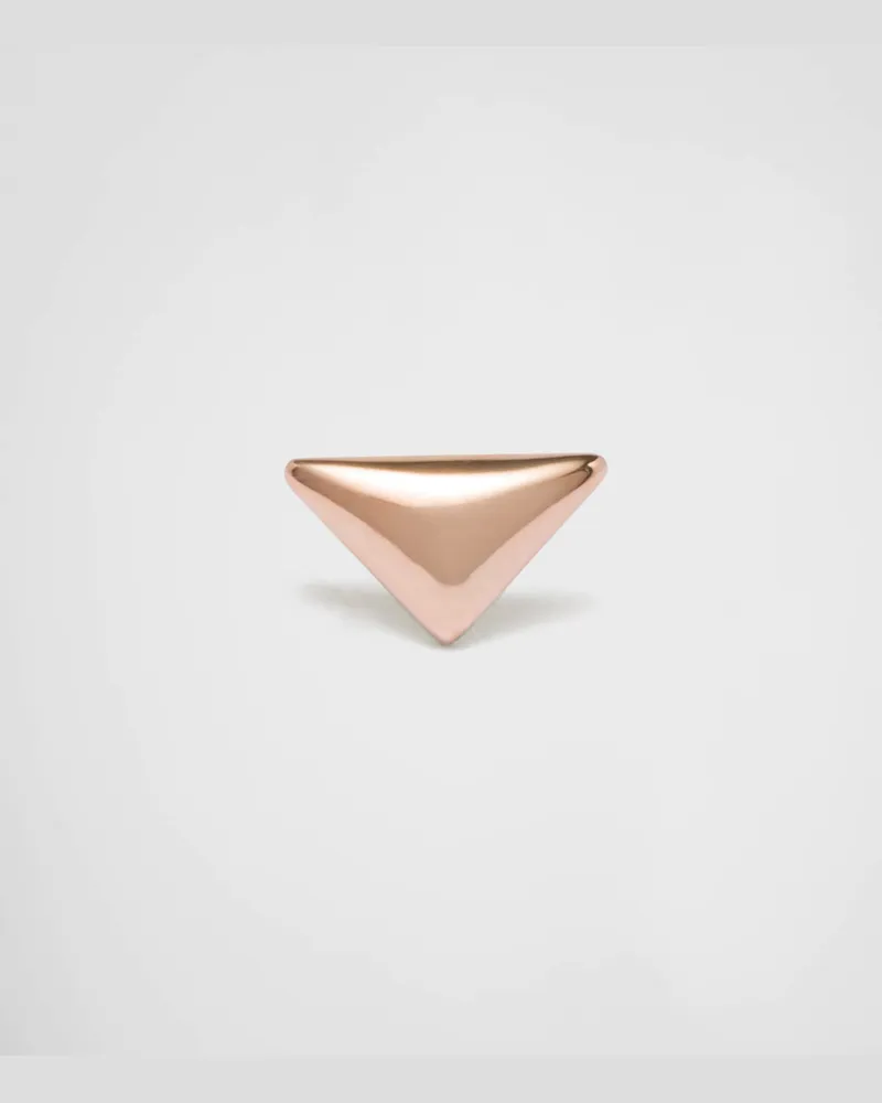 Prada Eternal Gold Einzelohrring, Roségold mit Mini-Triangolo Roségold