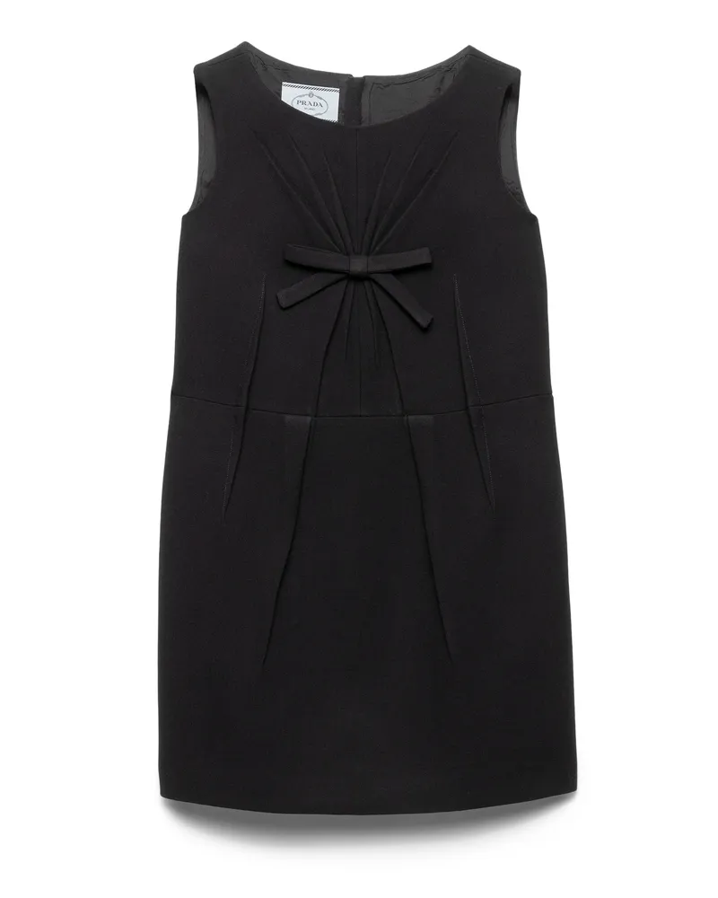 Prada Minikleid Aus Natté-stoff, Damen, Schwarz, Größe Schwarz