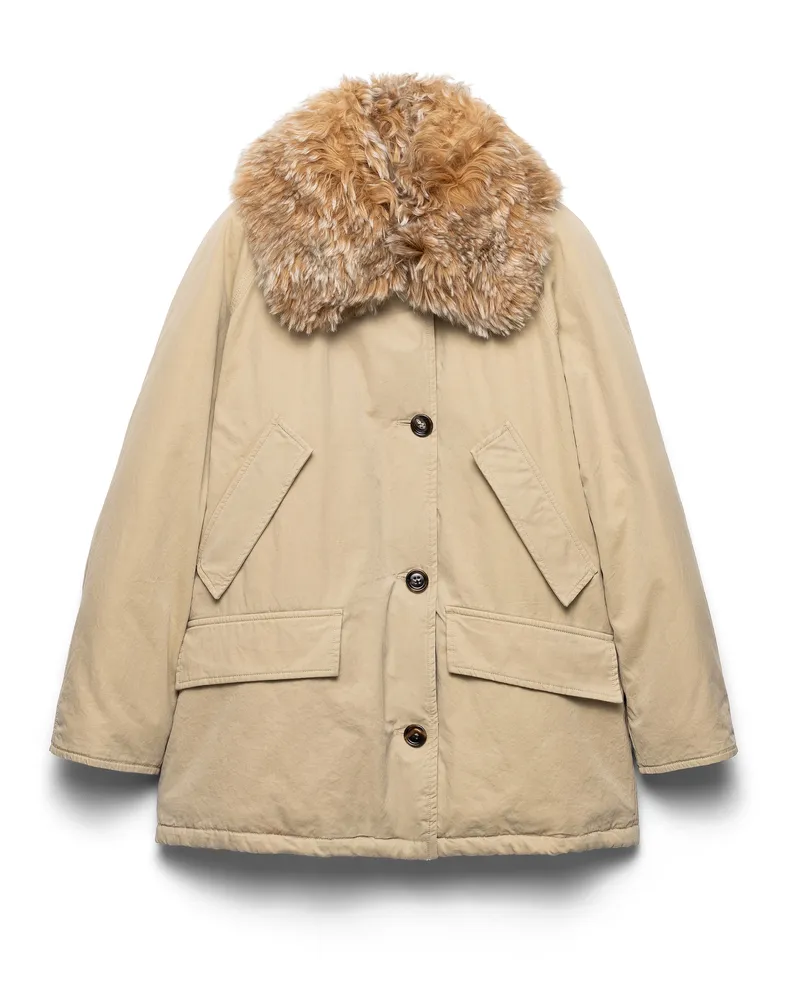 Prada Daunenjacke Aus Mittelgewichtigem Old Panama Baumwolle, Damen, Kordel, Größe Kordel