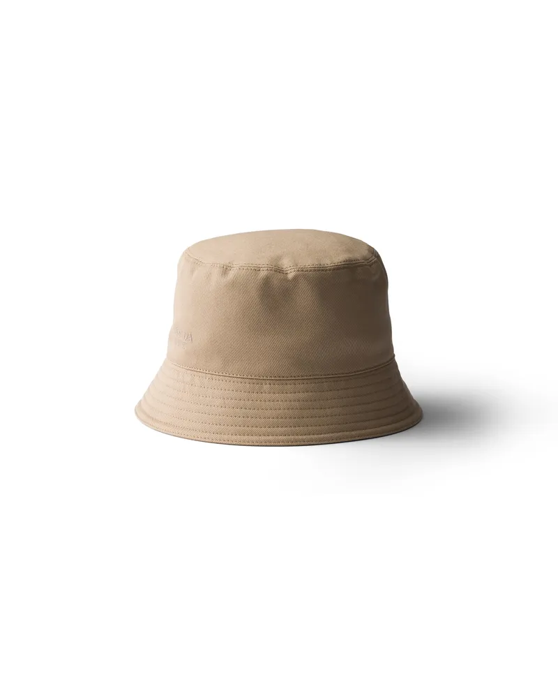 Prada Fischerhut Aus Drillich, Damen, Khaki, Größe Khaki