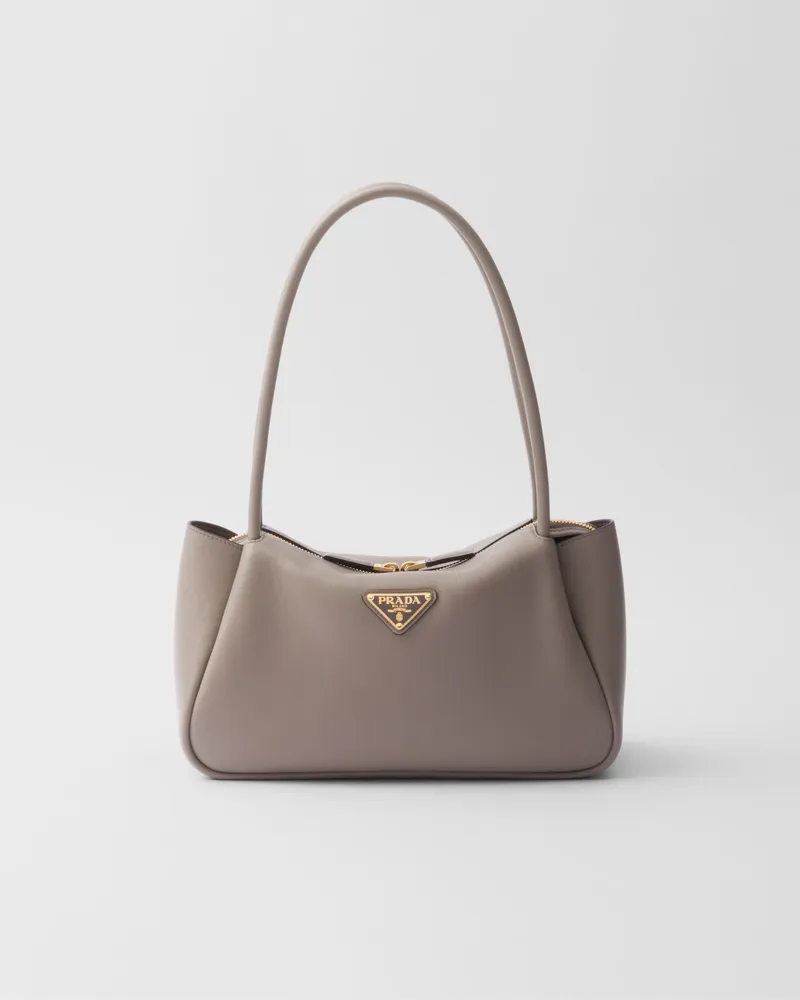 Prada Darling Mittelgroße Handtasche Aus Leder, Damen, Lehm Lehm