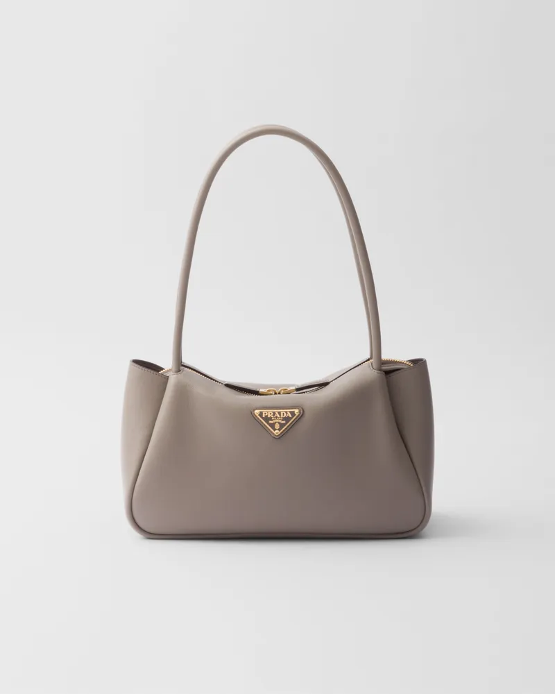 Prada Darling Mittelgroße Handtasche aus Leder Lehm