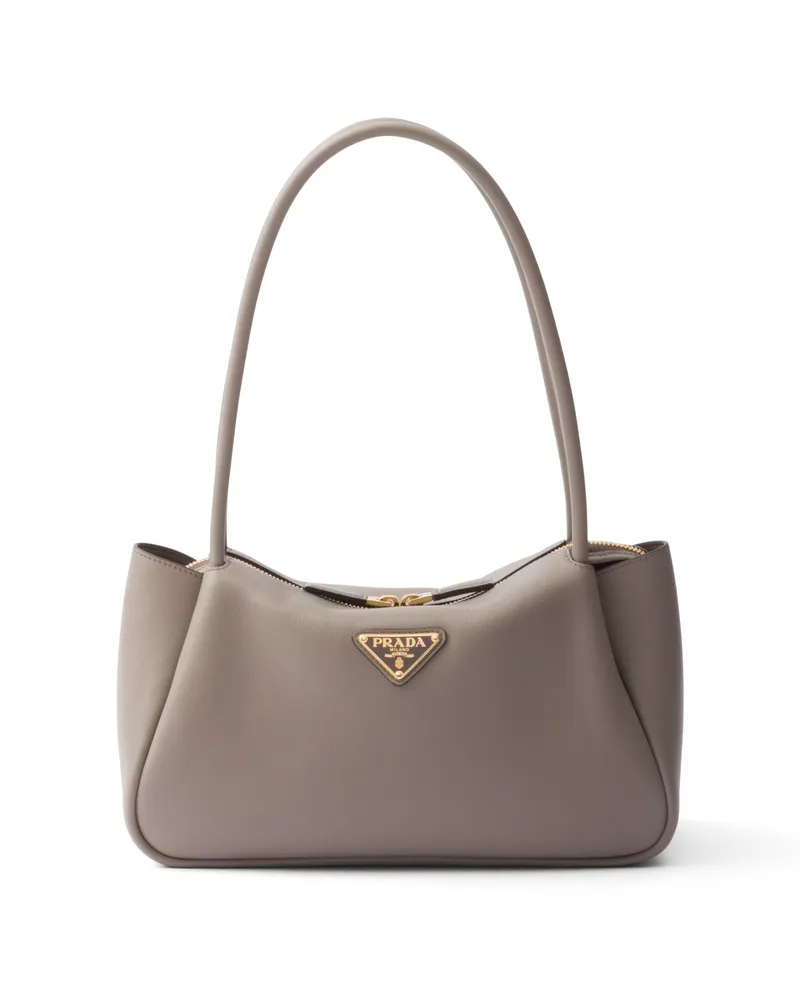 Prada Darling Mittelgroße Handtasche Aus Leder, Damen, Lehm Lehm