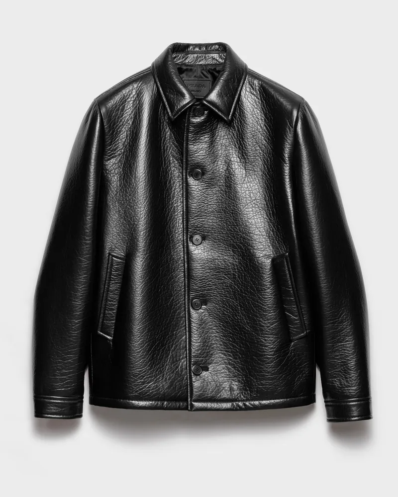 Prada Cabanjacke aus Nappa-Leder Schwarz