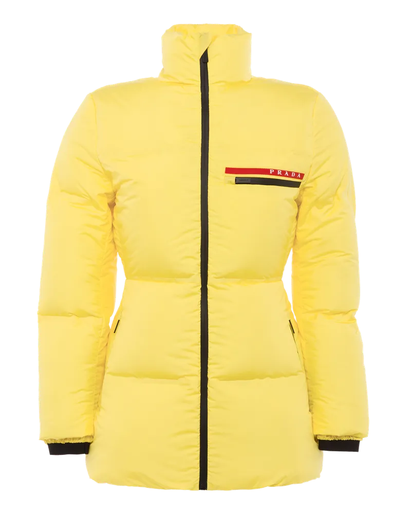 Prada Steppjacke aus Re-Nylon-Funktionsgewebe Gelb