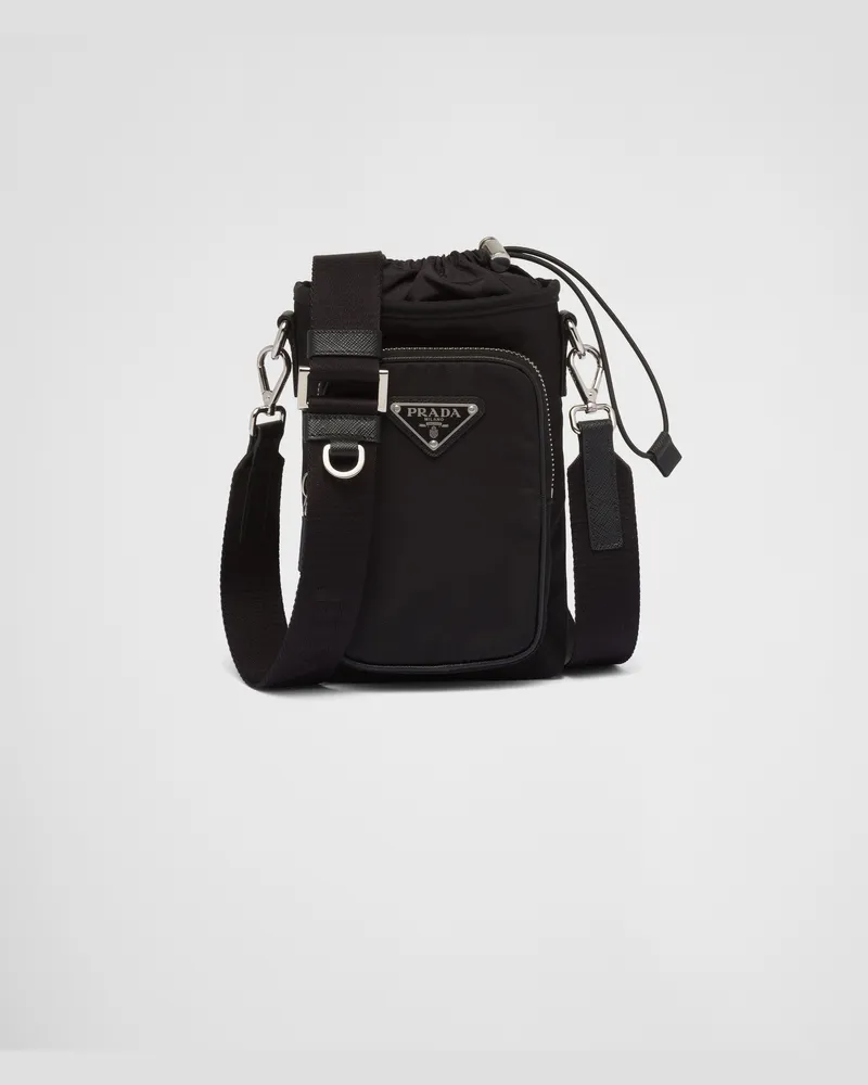 Prada Smartphone-hülle Aus Re-nylon, Herren, Schwarz Schwarz