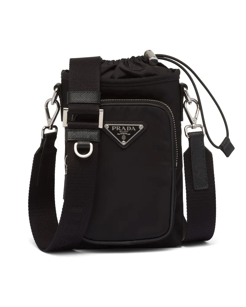 Prada Smartphone-hülle Aus Re-nylon, Herren, Schwarz Schwarz