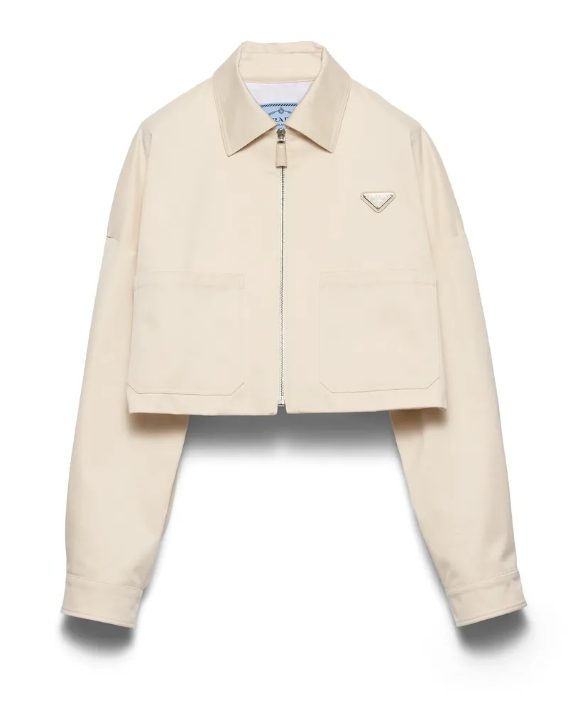 Prada Chino-blousonjacke, Damen, Natur, Größe Natur