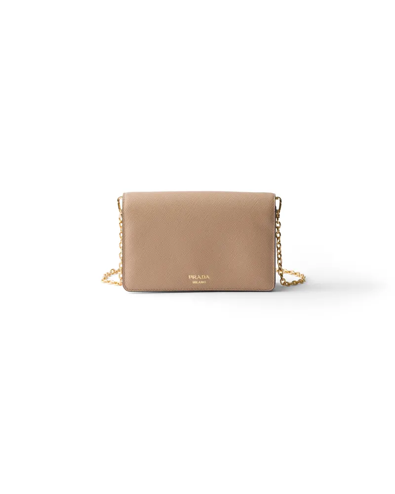 Prada Mini Bag Aus Saffiano-leder, Damen, Cameo Cameo