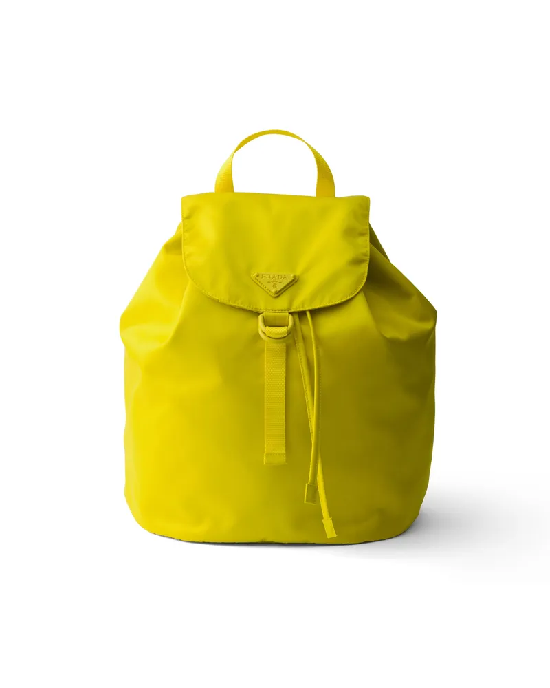 Prada Rucksack Aus Re-nylon, , Sonnengelb Sonnengelb