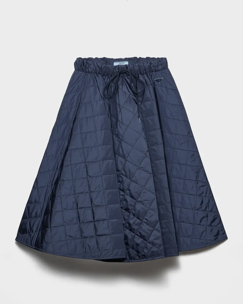 Prada Tellerrock aus Re-Nylon Königsblau
