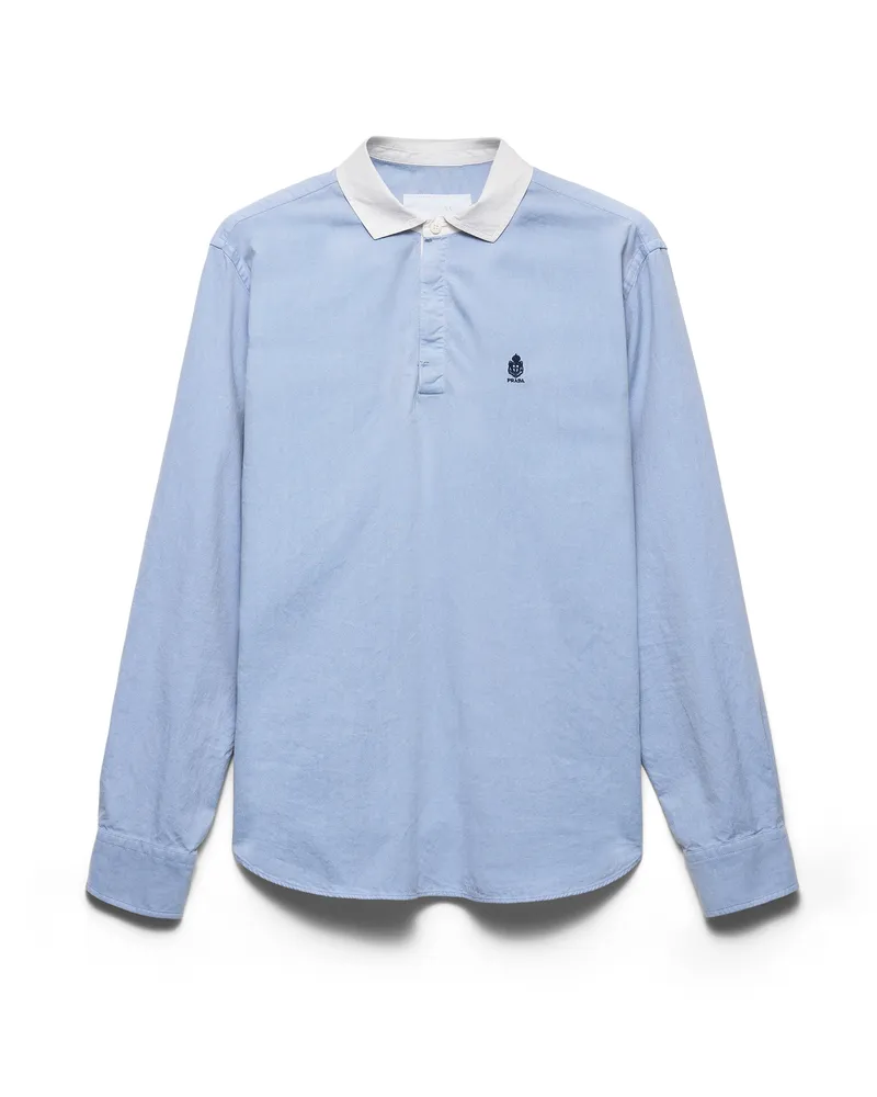 Prada Hemd Aus Baumwolle, Herren, Hellblau, Größe Hellblau
