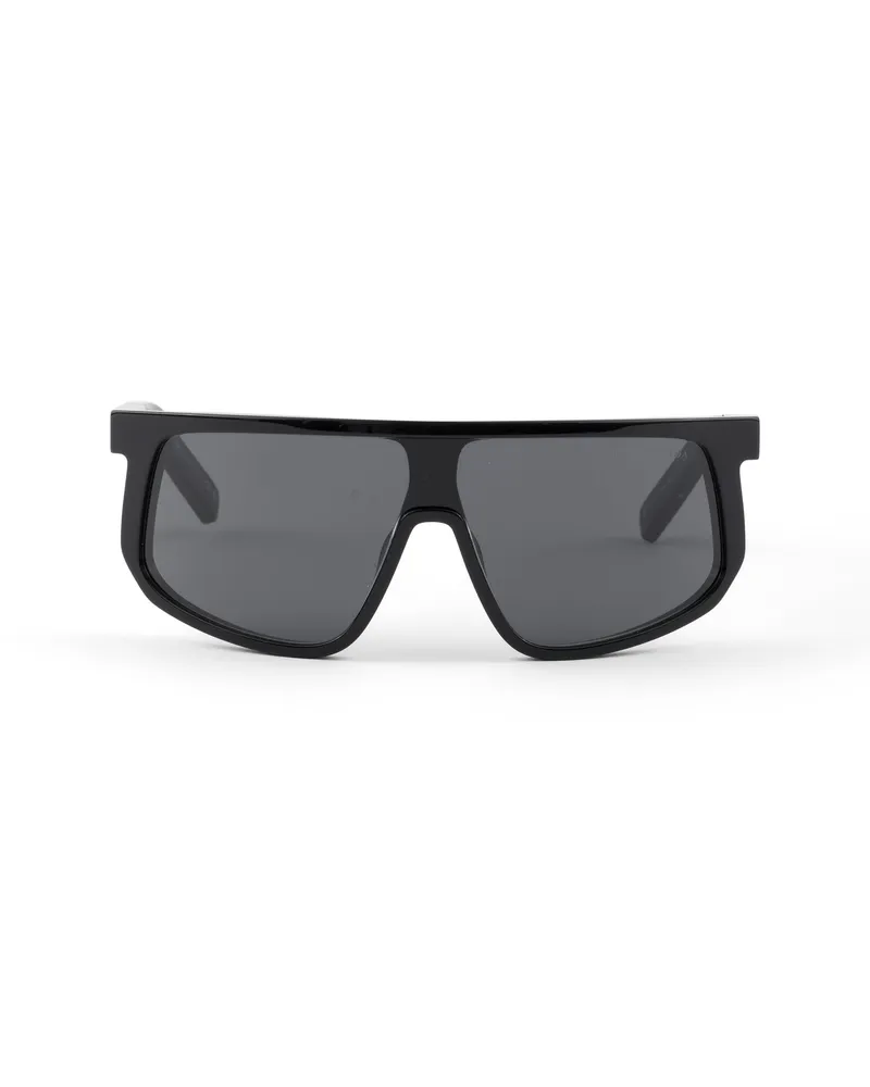 Prada Sonnenbrille Mit  Logo, Herren, Schiefergraue Gläser Schiefergraue