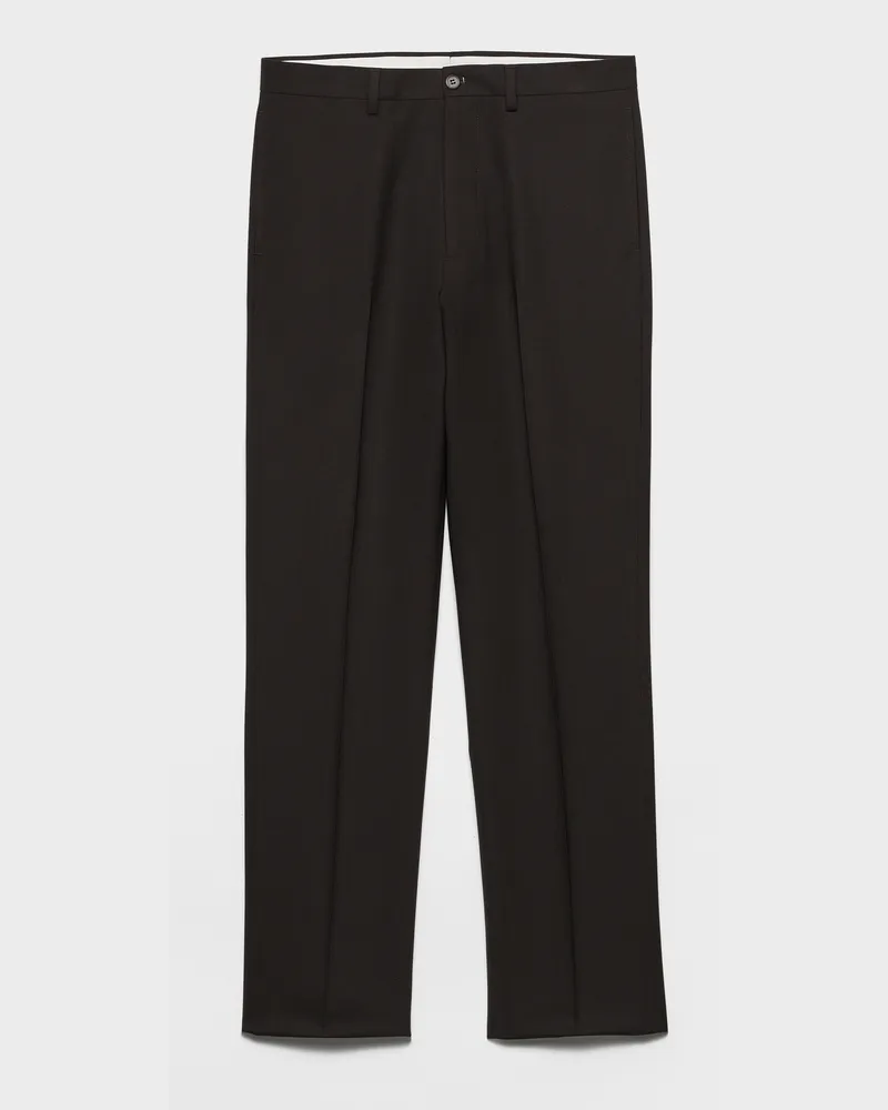 Prada Hose aus Wolle Ebenholz