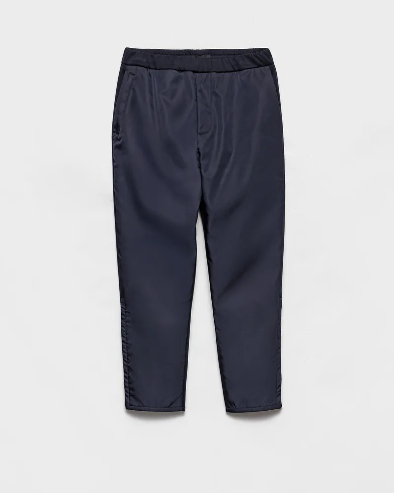 Prada Hose aus technischer Baumwolle und Re-Nylon Blau
