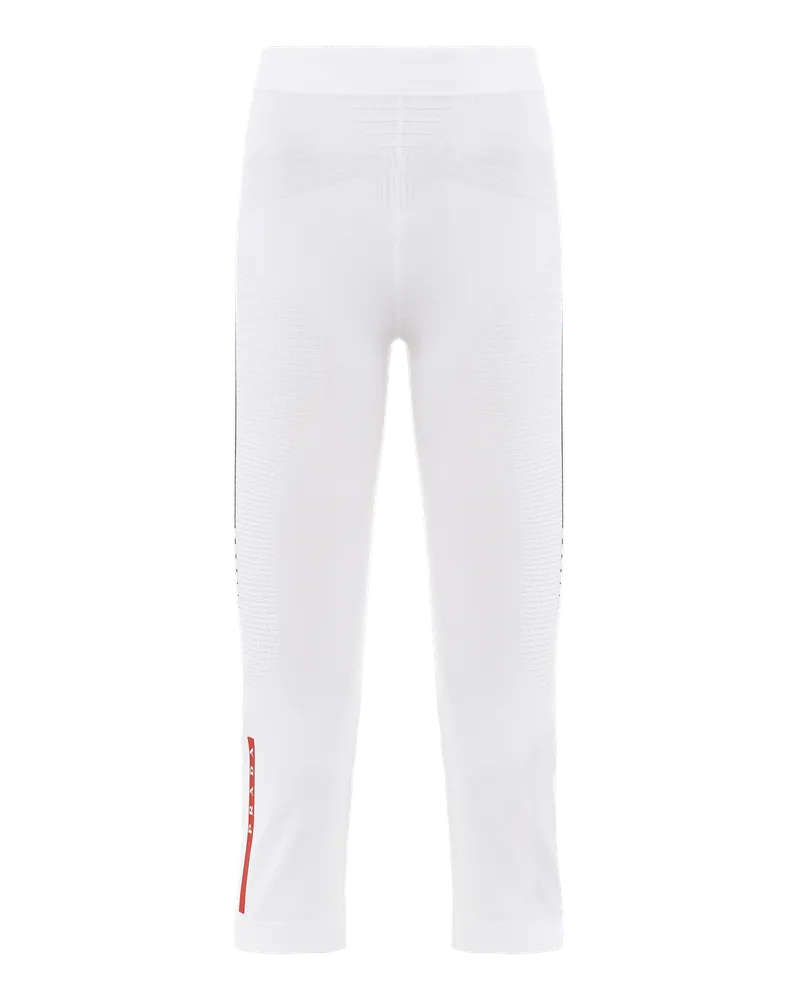 Prada Leggings aus Soft Rec Polyester Weiss