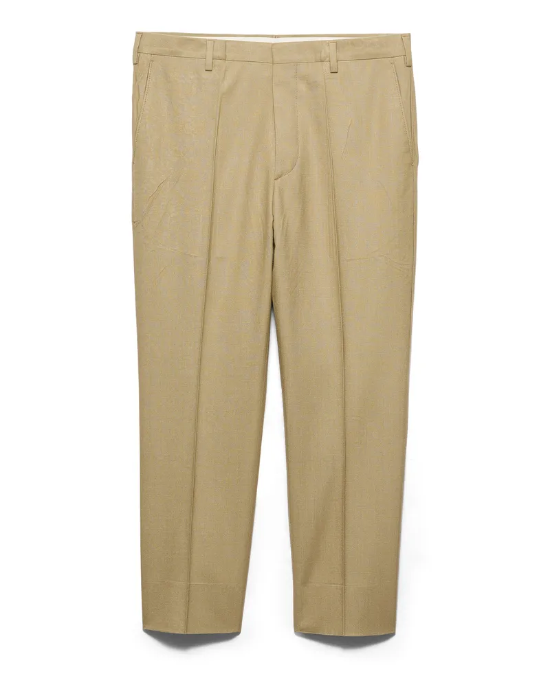 Prada Hose Aus Seide, Herren, Khaki, Größe Khaki