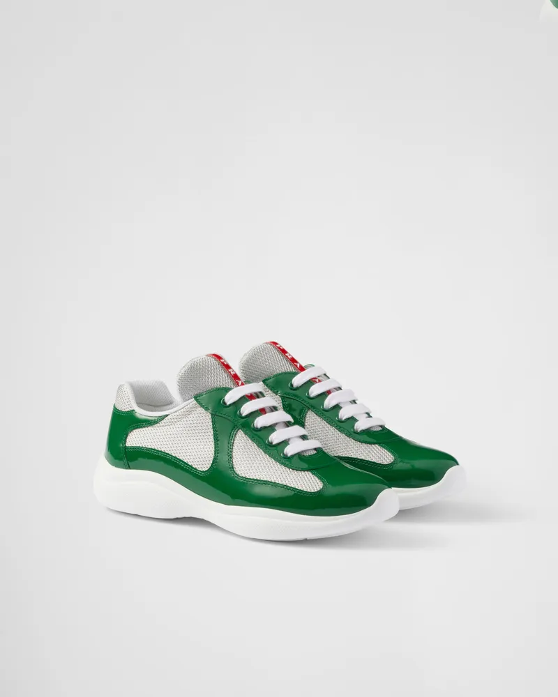 Prada America’s Cup Sneaker aus Biker-Gewebe Grün