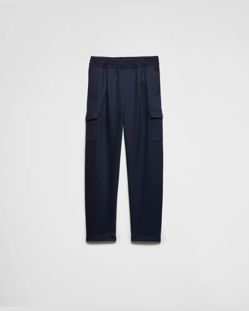 Prada Hose aus Wollgemisch Blau