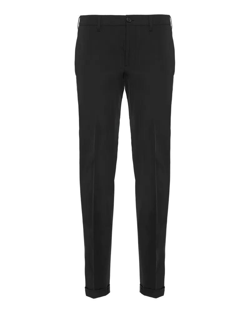 Prada Hose, leichtes Stretch-Funktionsgewebe Schwarz