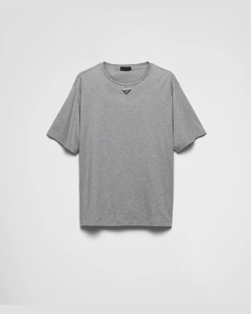 Prada T-Shirt aus Baumwolle Grau