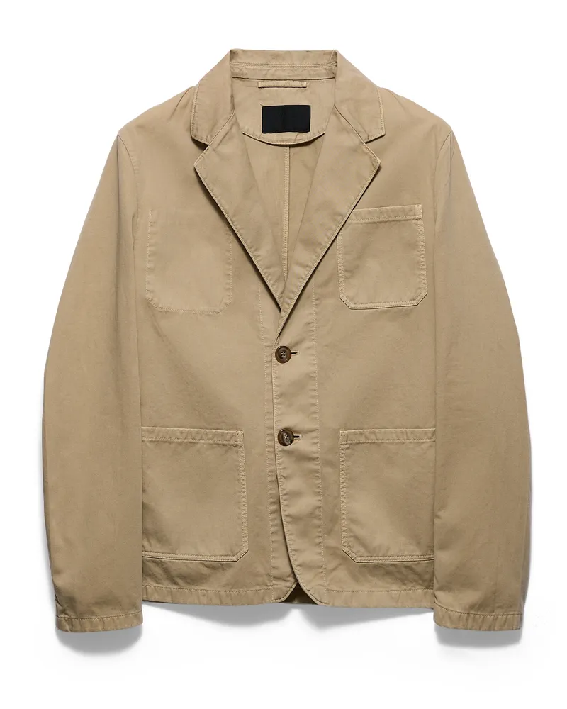 Prada Einreihige Jacke Aus Baumwolle, Herren, Kordel, Größe Kordel