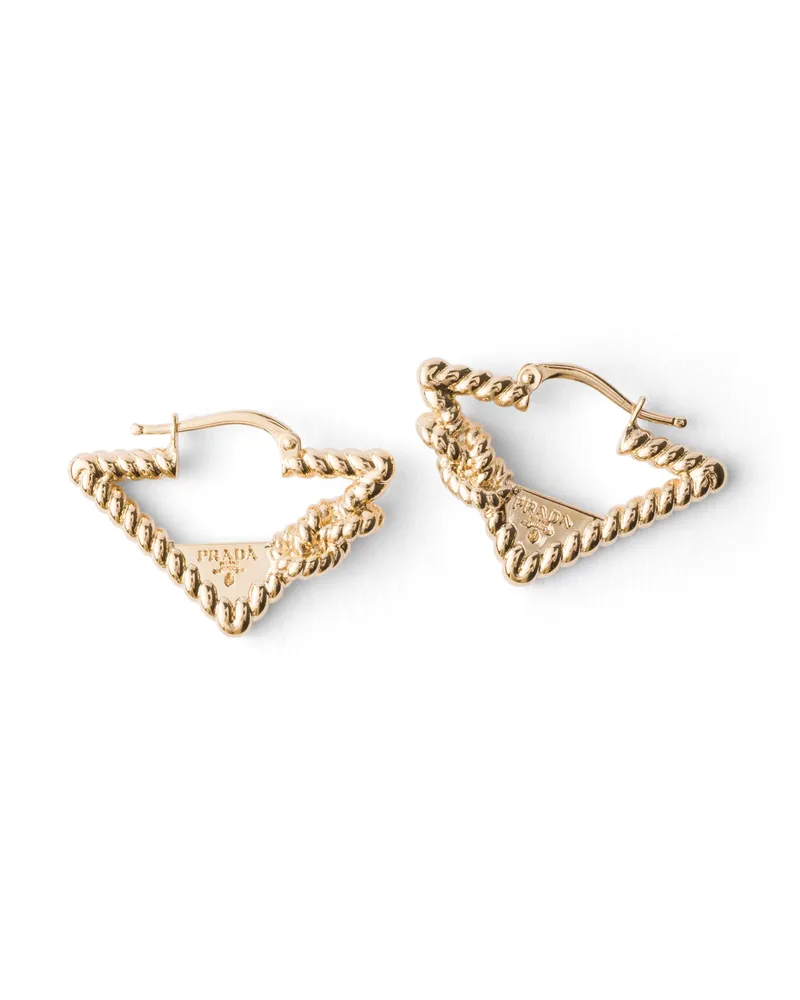 Prada Ohrringe Aus Metall, Damen, Gold Gold