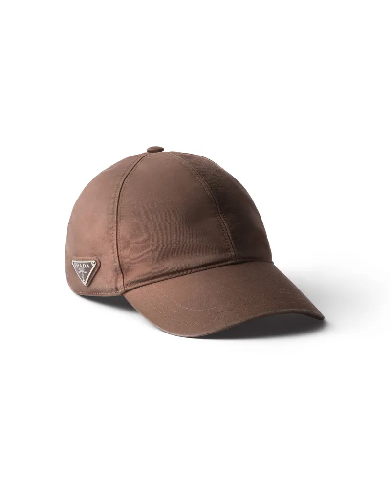 Prada Baseballkappe Aus Baumwolle, Herren, Ebenholz, Größe Ebenholz