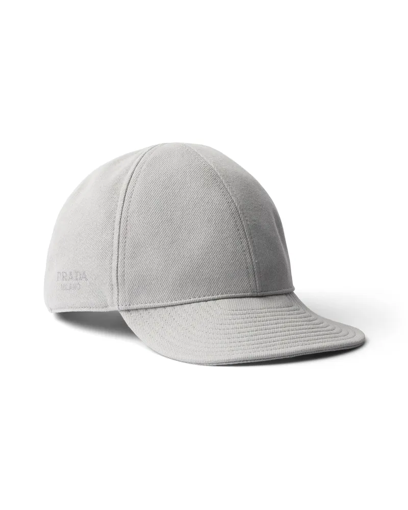 Prada Baseballkappe Aus Denim, Herren, Grau, Größe Grau