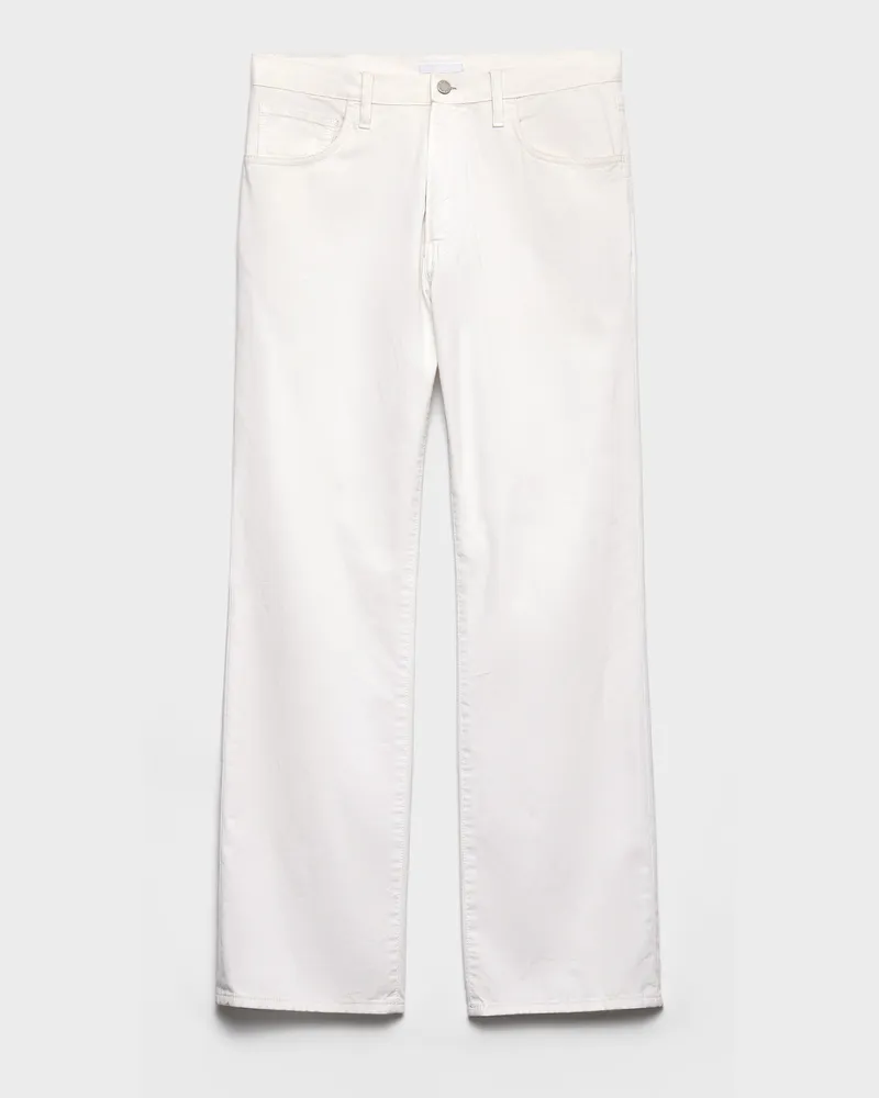 Prada Five-Pocket-Hose aus Piqué Cremefarben