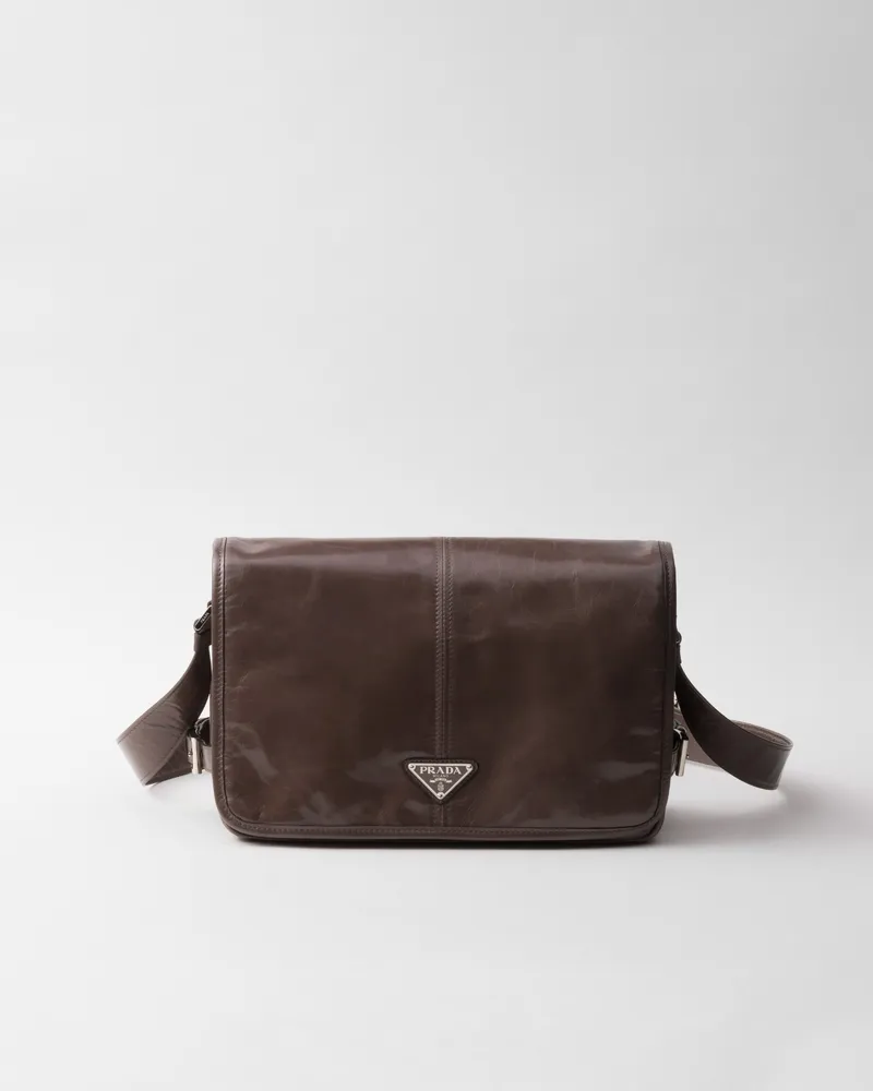Prada Schultertasche aus Leder Bambus
