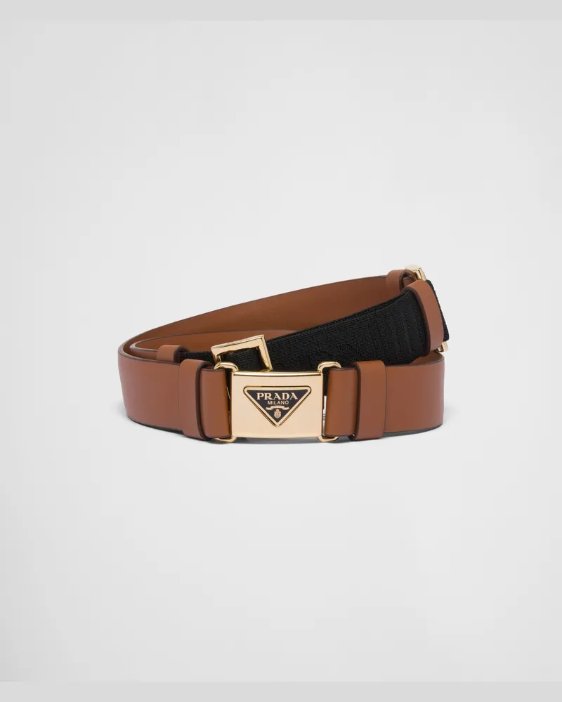 Prada Gürtel aus Leder Cognac