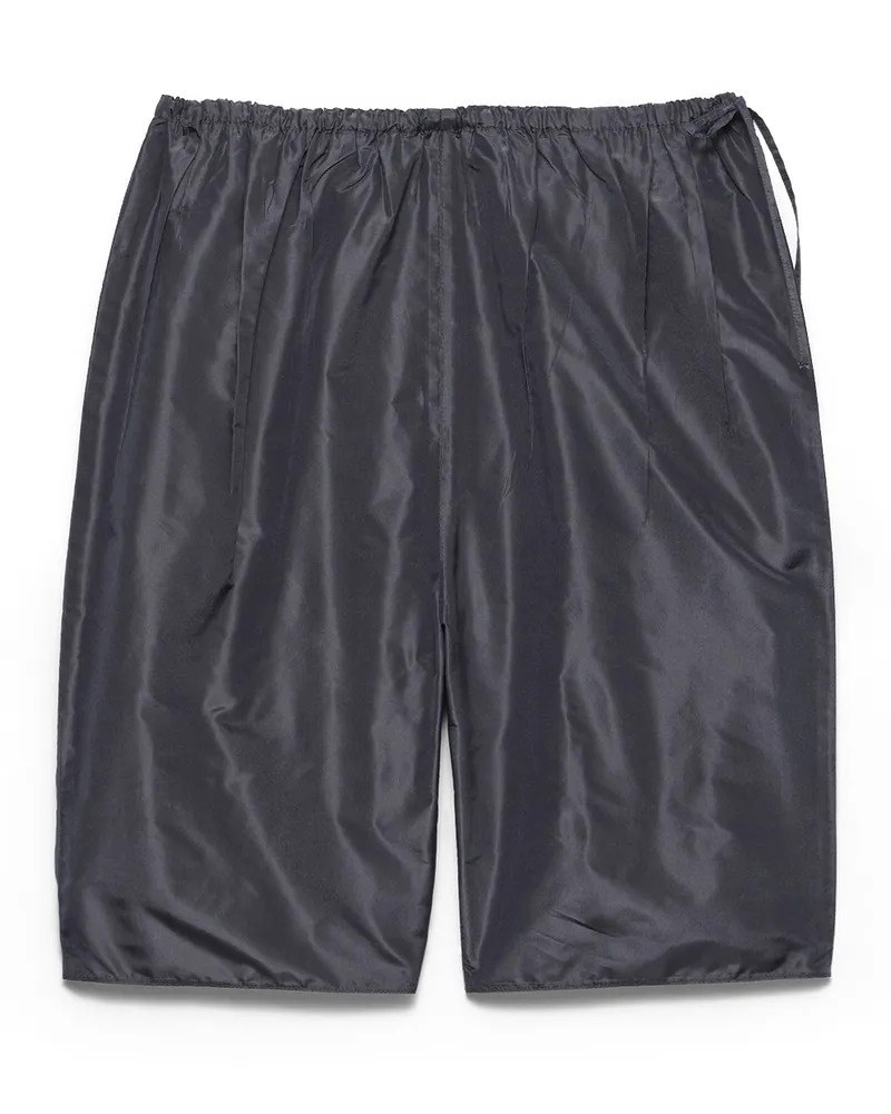 Prada Bermudas Aus Taft, Damen, Eisengrau, Größe Eisengrau