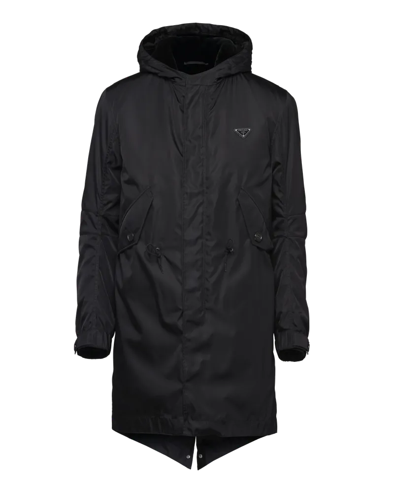 Prada Parka aus Re-Nylon Schwarz